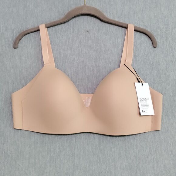 Knix Wing Woman Contour Bra Size 40B Warm Sand Wireless T Shirt Adjustable NWT - Picture 2 of 16